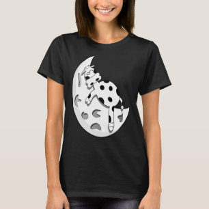 COW COW MOON SLEEPING SLEEPY MAMMAL ANIMAL COW T-Shirt