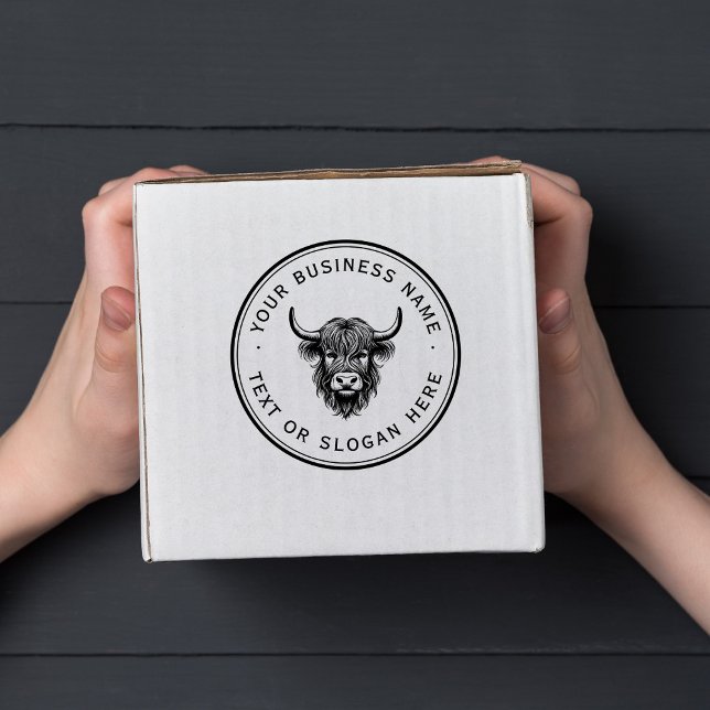 cow   Custom Business Logo Large  Rubber Stamp (Creator Uploaded)