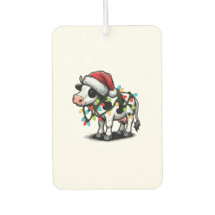 Cow Cute Funny Santa Christmas Air Freshener
