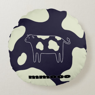 Cow cute round pillow