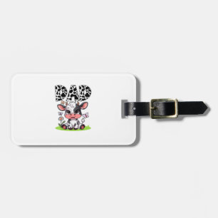 Cow Dad Birthday Family Matching Fathers Day Boy G Luggage Tag