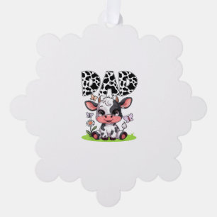 Cow Dad Birthday Family Matching Fathers Day Boy G Ornament Card