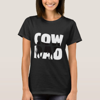 Cow Dad Cow For Father Zoo Animal T-Shirt
