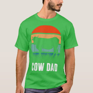 Cow Dad Funny Dairy Farmer Cow Father's Day T-Shirt