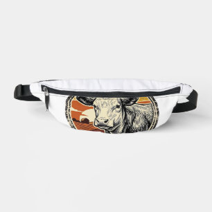 Cow Dad Shirt Vintage Engraved Farm Father Graphic Fanny Pack