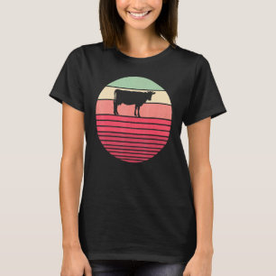 Cow Dairy Farmer Farm Retro Style Vintage 60s 70s T-Shirt