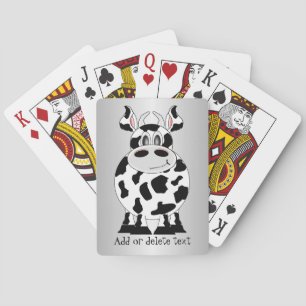 Cow Design Any Colour Background Playing Cards