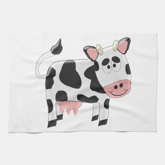 Cow Design Kitchen Towel (Horizontal)
