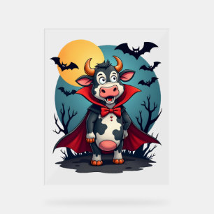 Cow Dracula Rises Acrylic Sign
