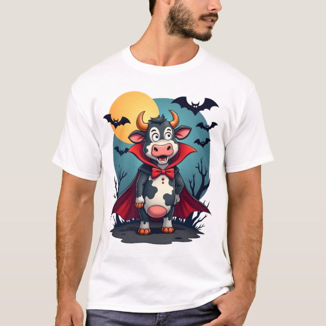 Cow Dracula Rises T-Shirt (Front)