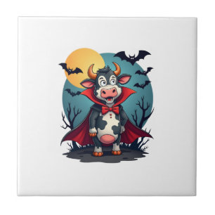 Cow Dracula Rises Tile