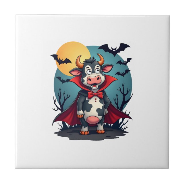 Cow Dracula Rises Tile (Front)