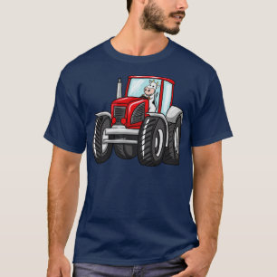 Cow Driving Tractor T-Shirt