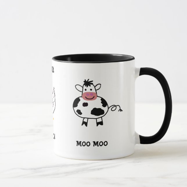 cow, duck, pig, mug (Right)