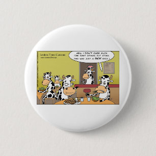 Cow Eats Husband Funny Gifts Tees Mugs & Cards 2 Inch Round Button