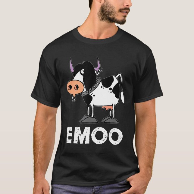 Cow Emoo Cow  Emo T-Shirt (Front)