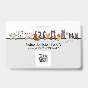 Cow Farm Animals Vet Logo Badge