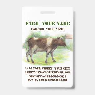 Cow farm Badge