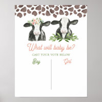 Cow Farm Gender Reveal Voting Board