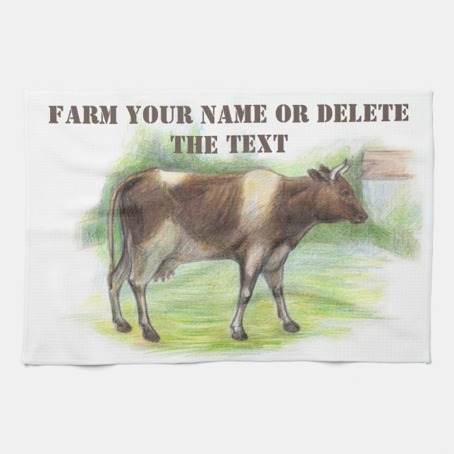 Cow farm  kitchen towel (Horizontal)