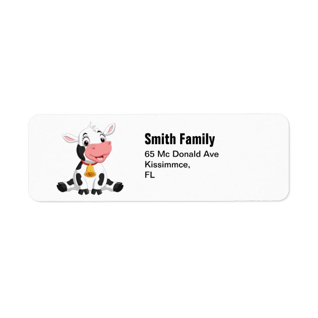 Cow farm label (Front)