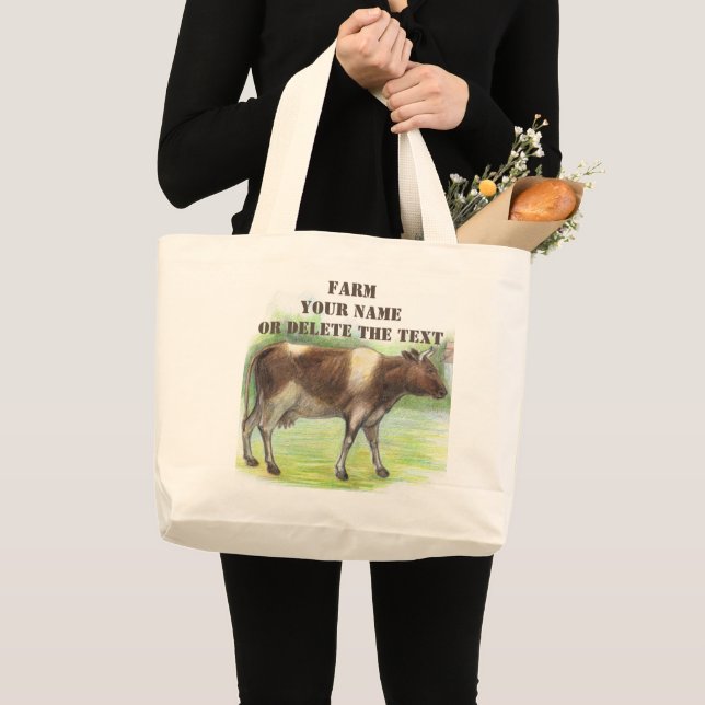 Cow farm  large tote bag (Front (Product))