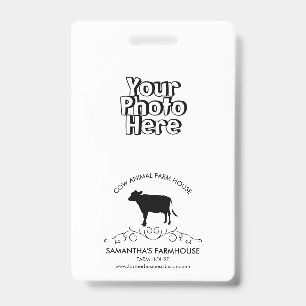 Cow Farm Logo Badge