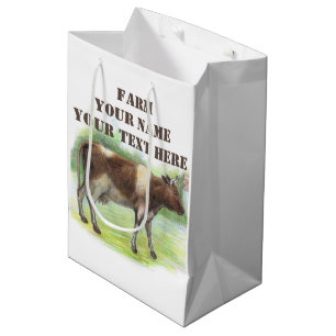 Cow farm  medium gift bag