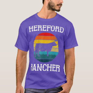 Cow Farmer Cattle Hereford Rancher  T-Shirt