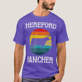 Cow Farmer Cattle Hereford Rancher  T-Shirt