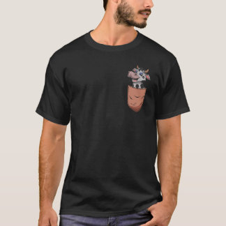 Cow Farming Farm Animal Farmer Cute Pocket Cow 1 T-Shirt