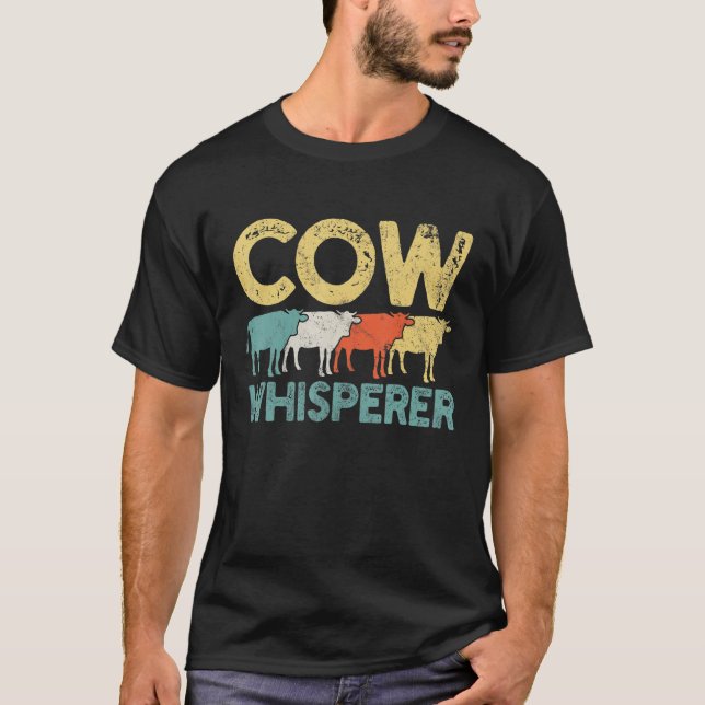 Cow Farming Retro T-Shirt (Front)