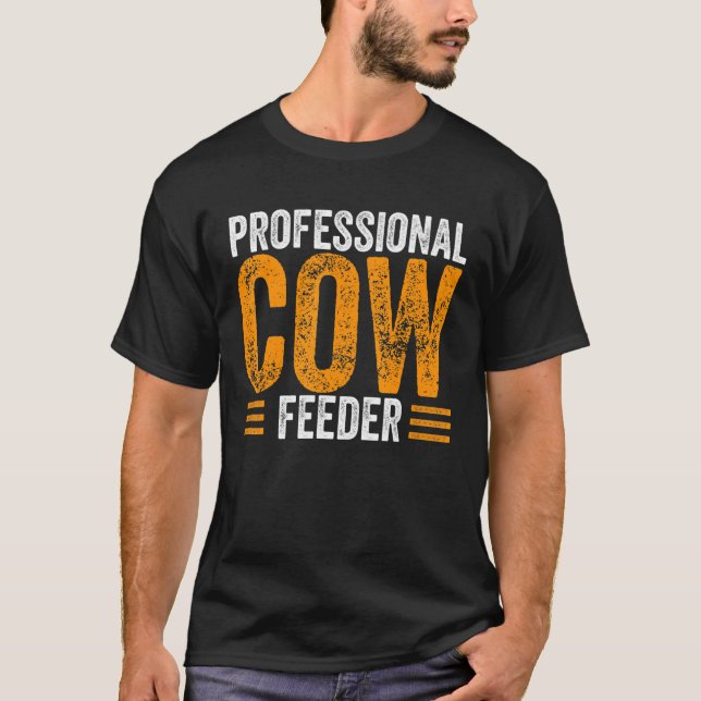 Cow Feeder Farmer T-Shirt (Front)