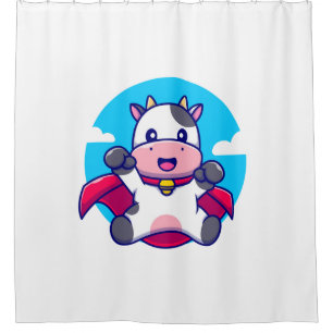 Cow flying sky cape funny cute