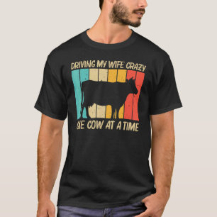 Cow For Men Dad Farm Animal Cow Dairy Farmer T-Shirt