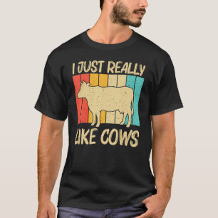 Cow For Men Women Cow Farmer Dairy Farming T-Shirt
