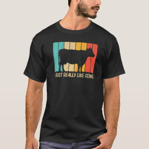 Cow For Men Women Farm Animal Cow  Dairy Farmer T-Shirt