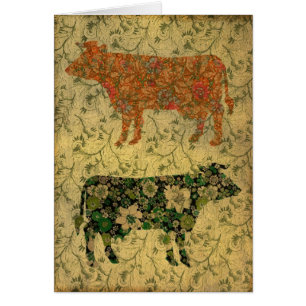 Cow Fun All Occasion Blank Greeting Card