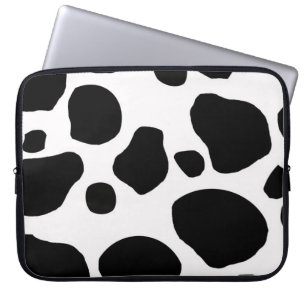 Cow fur skin hide cute nature animal pattern laptop sleeve