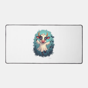 Cow Ghost Boo-levard Desk Mat