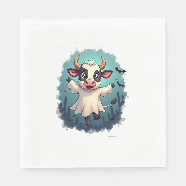 Cow Ghost Boo-levard Napkin (Front)