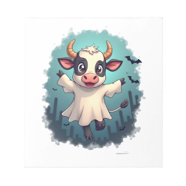 Cow Ghost Boo-levard Notepad (Front)