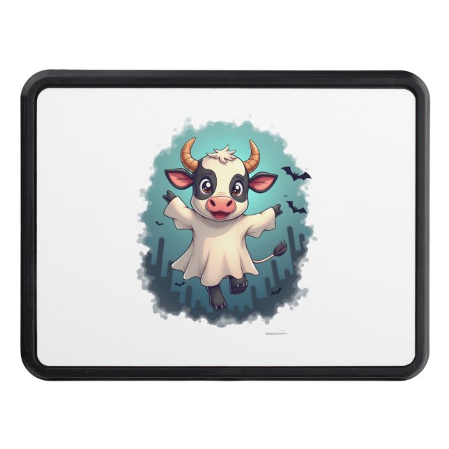 Cow Ghost Boo-levard Trailer Hitch Cover (Front)