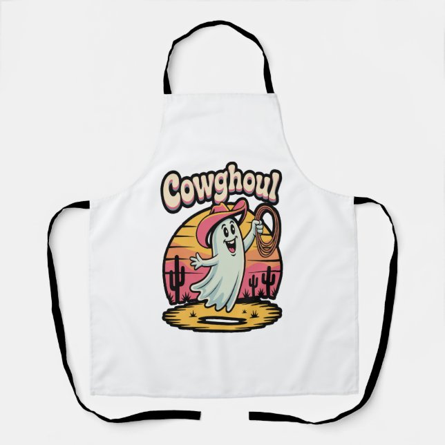 Cow Ghoul Halloween Spooky Apron (Front)