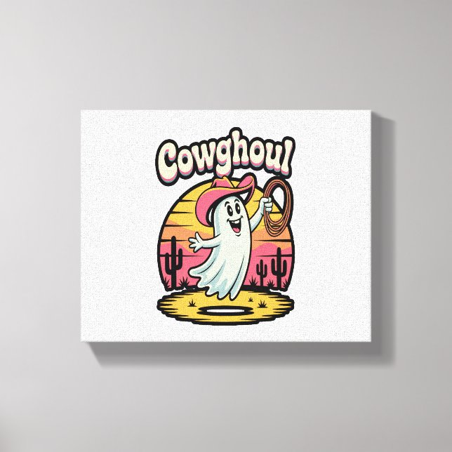Cow Ghoul Halloween Spooky Canvas Print (Front)