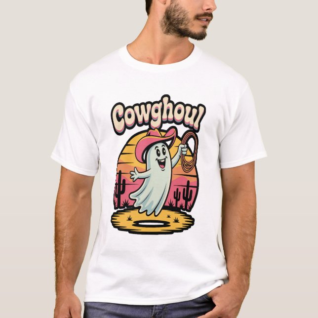 Cow Ghoul Halloween Spooky T-Shirt (Front)