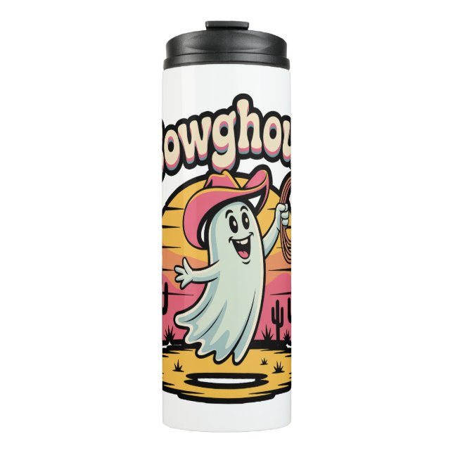 Cow Ghoul Halloween Spooky Thermal Tumbler (Front)