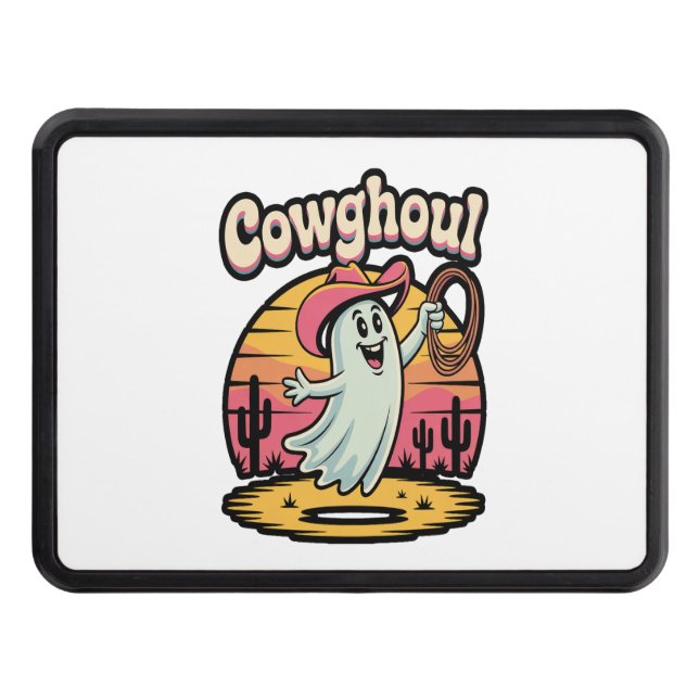 Cow Ghoul Halloween Spooky Trailer Hitch Cover (Front)