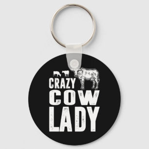 Cow Gift Crazy Cow Lady Gift Cow Lover Keychain