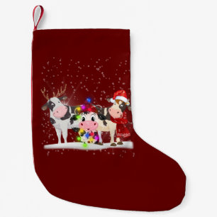 Cow Gift   Funny Christmas Cow Family Snow Small Christmas Stocking